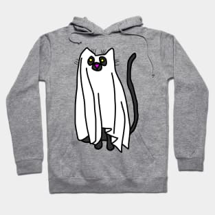 Boo Sheet Halloween Cat Hoodie